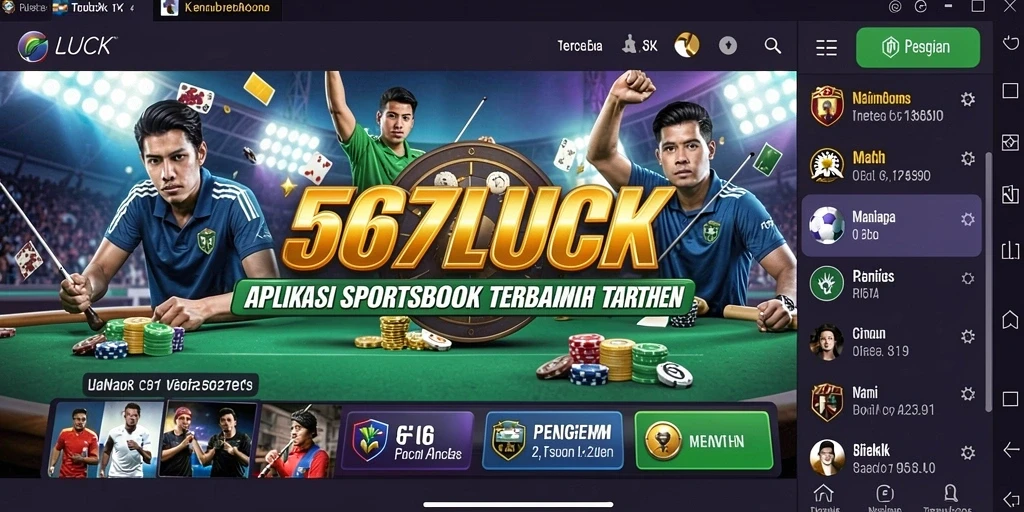 Tampilan menarik dari aplikasi 567LUCK dengan berbagai pilihan taruhan.