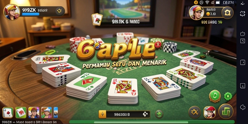 Tampilan gameplay Gaple yang seru dan interaktif di 99ZK.