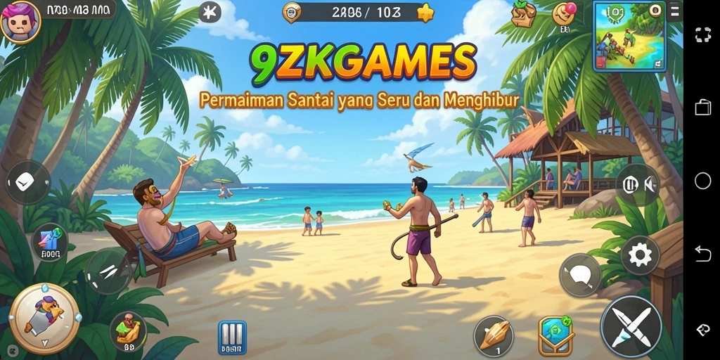 Tampilan gameplay dari 9ZKGAMES yang menyenangkan dan penuh warna.