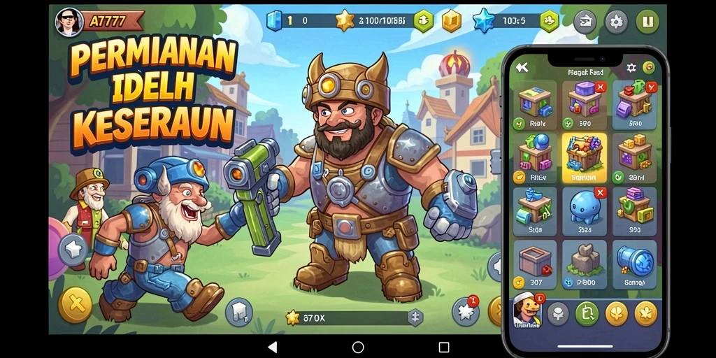 Screenshot AT777 menampilkan gameplay Idle yang seru dan interaktif.