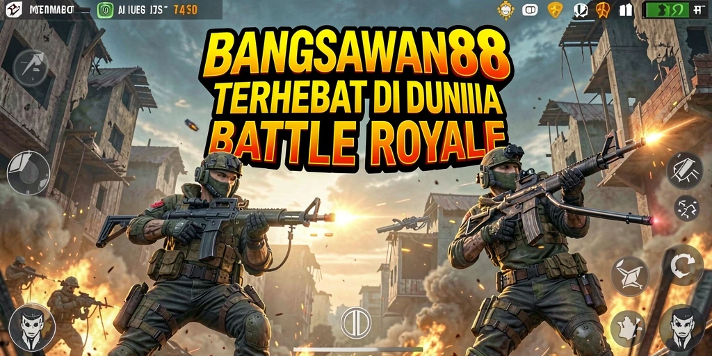 Screenshot BANGSAWAN88 menampilkan aksi pertempuran mendebarkan dalam game Battle Royale.