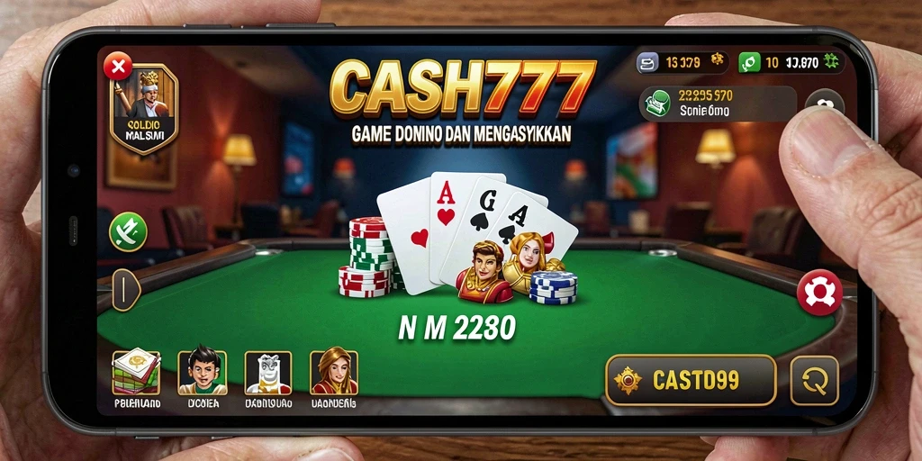 Tampilan utama gameplay Domino di CASH777.