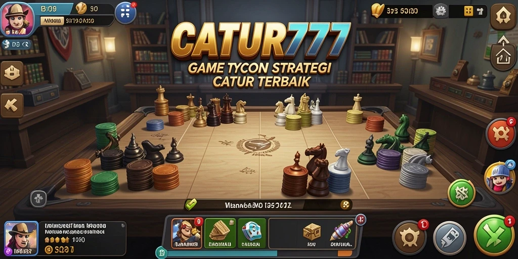 Screenshot gameplay CATUR777 menampilkan aksi catur yang seru.