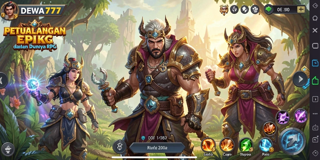 Screenshot menunjukkan pertarungan seru di DEWA777 dengan grafik memukau.