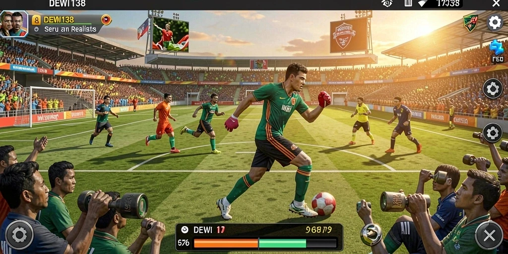 Tampilan gameplay DEWI138 yang menakjubkan dalam suasana olahraga.