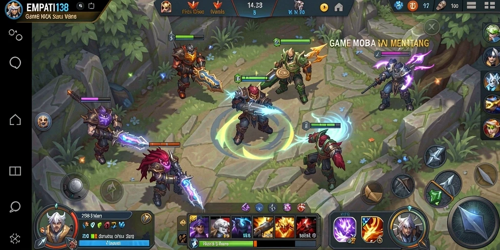 Screenshot gameplay <strong>EMPATI138</strong> menunjukkan aksi pertarungan yang mendebarkan.