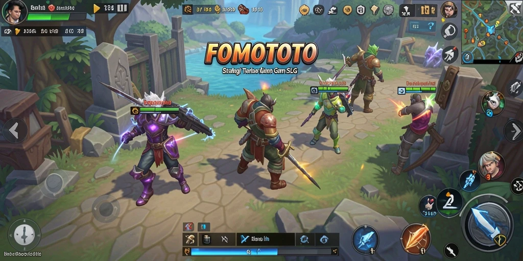 Screenshot dari gameplay yang penuh strategi dan aksi di FOMOTOTO.