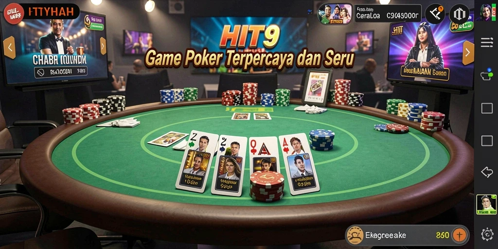 Gameplay Poker seru dan kompetitif di HIT9.