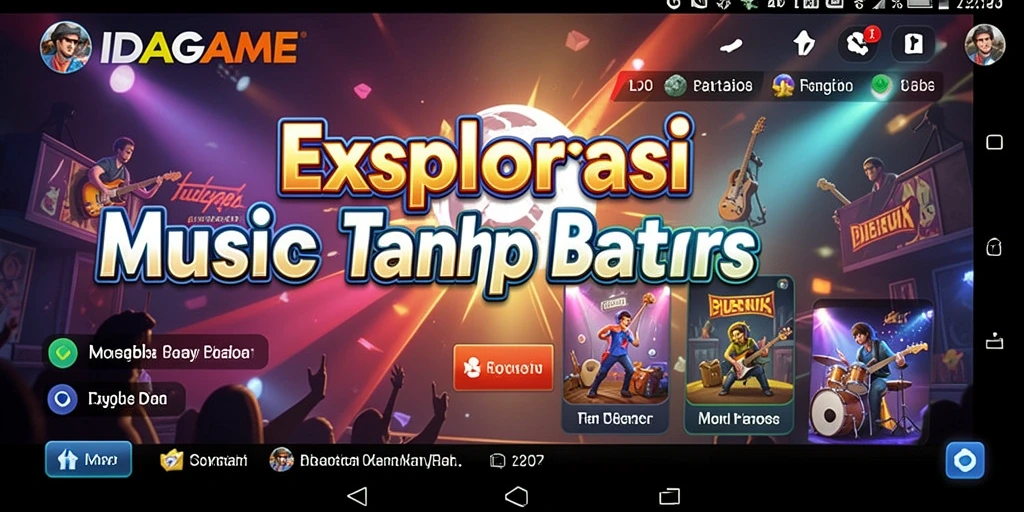 Tampilan gameplay seru dengan berbagai pilihan lagu di IDAGAME.