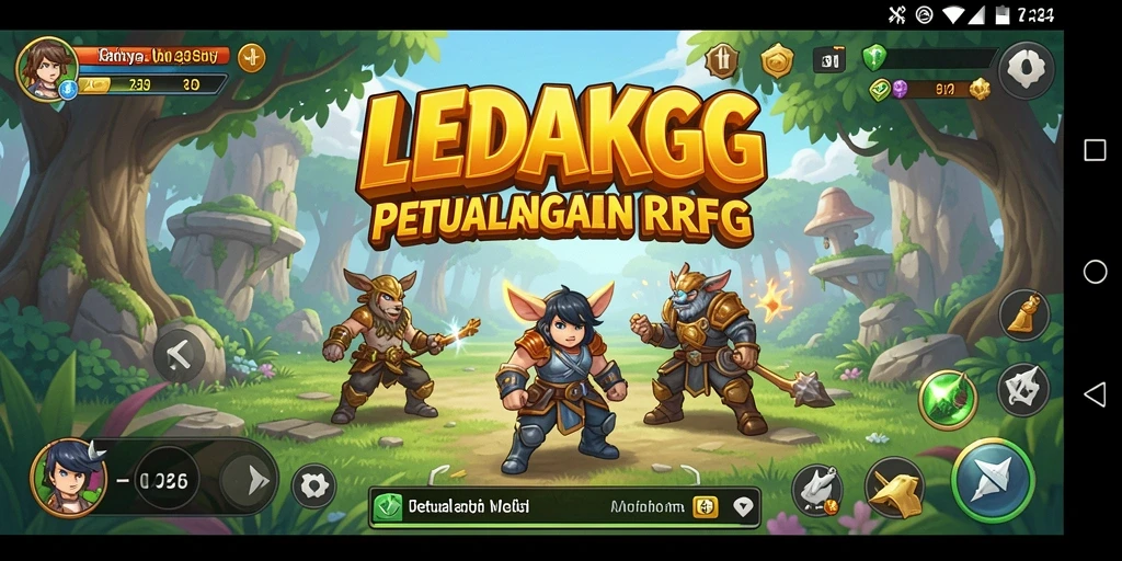 Screenshot LEDAKGG menampilkan aksi seru dan grafis menakjubkan dalam petualangan RPG.