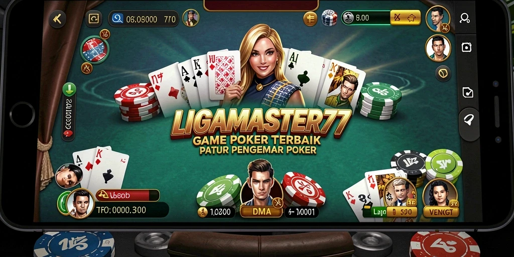 Tampilan menarik dari gameplay Poker di LIGAMASTER77.