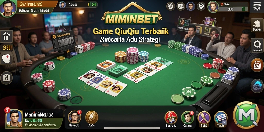Tampilan gameplay QiuQiu yang menegangkan di MIMINBET.