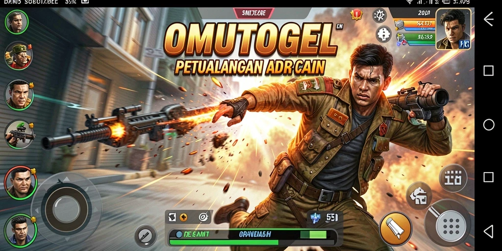 Screenshot gameplay OMUTOGEL menampilkan aksi seru dan menegangkan.