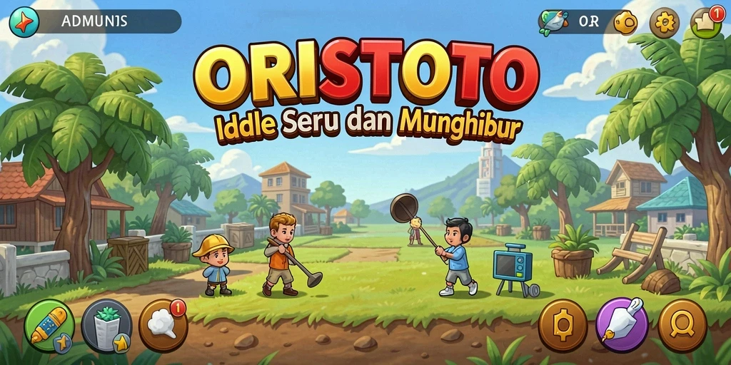Screenshot menunjukkan karakter dalam permainan Idle yang seru.