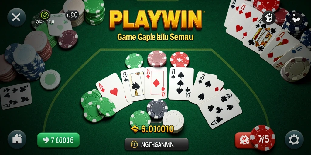 Tampilan gameplay Gaple yang menarik di PLAYWIN.