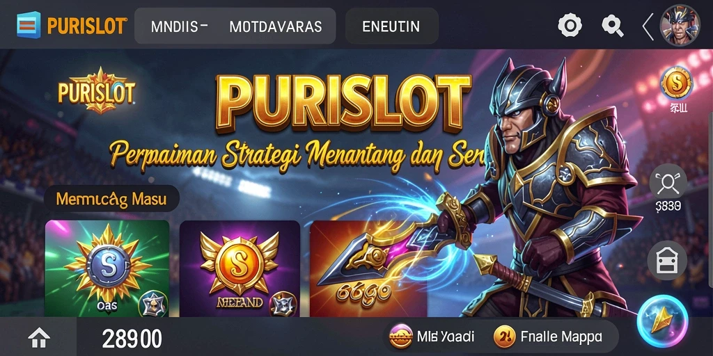 Tampilan gameplay PURISLOT yang menarik dan penuh strategi.