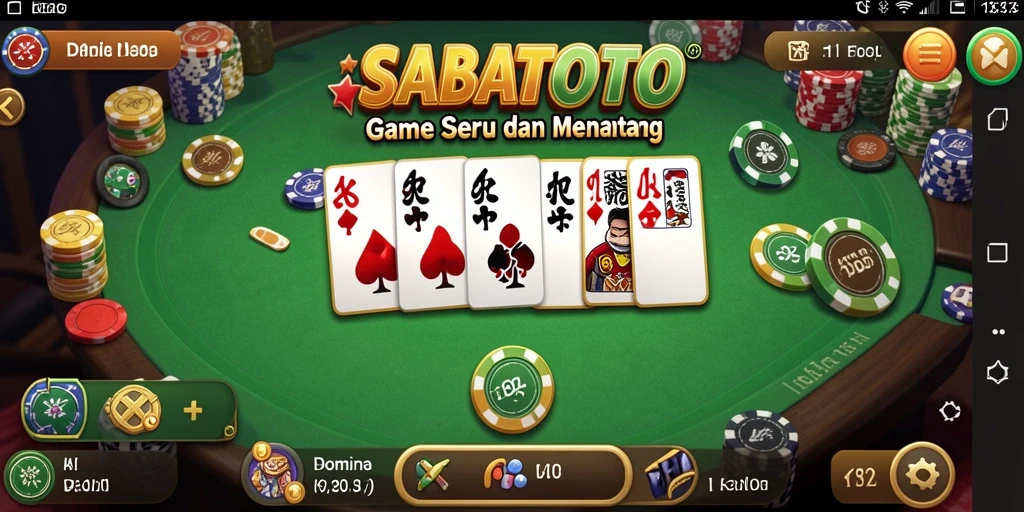 Tampilan screenshot utama SABATOTO dengan gameplay menarik.