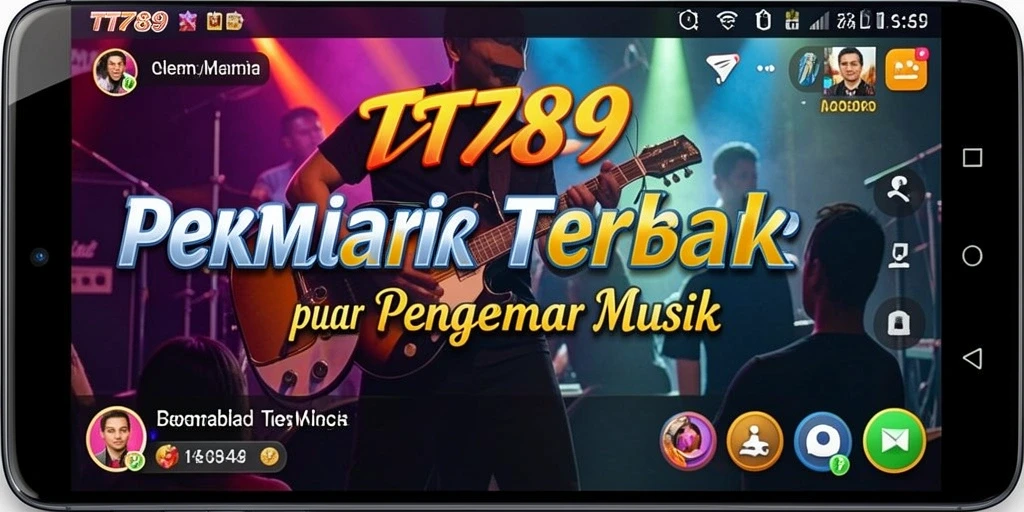 Screenshot TT789 menampilkan gameplay menarik dengan berbagai not musik yang muncul.