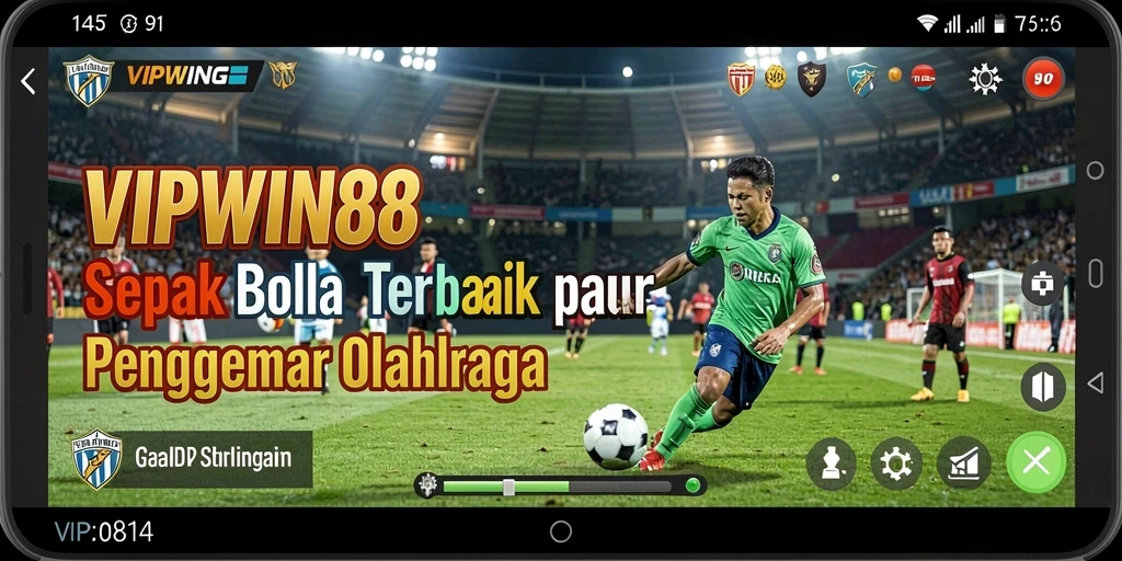 Tampilan gameplay menarik dari VIPWIN88 dengan tim sepak bola favorit.