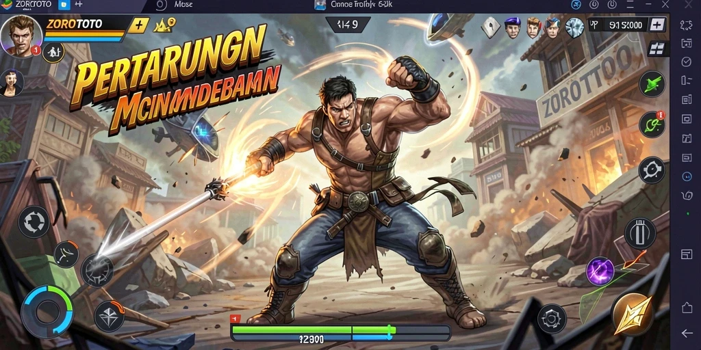 Tampilan gameplay action yang seru dan mendebarkan.